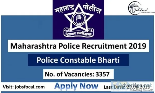Maharashtra Police Recruitment 2019 &ndash20 (3357) Police Const