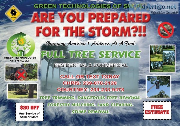 STORM CLEAN UP - TREE and DEBRIS REMOVAL SERVICE - WE DO IT ALL-