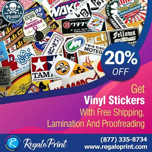 Get Vinyl Stickers with Free Shipping Lamination and Proofreadin