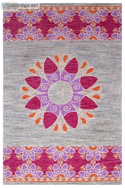 Summer Rangoli Transitional Area Rug - Rugs and Beyond