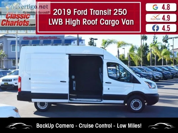 Used 2019 FORD TRANSIT VAN 250 LWB HIGH ROOF CARGO VAN for Sale 