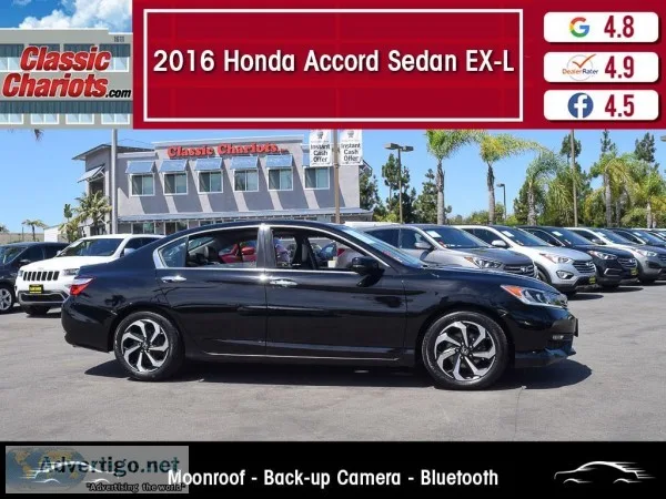 Used 2016 HONDA ACCORD SEDAN EX-L for Sale in San Diego - 20386