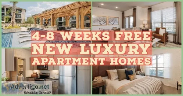 4-8 weeks free New luxury apartments