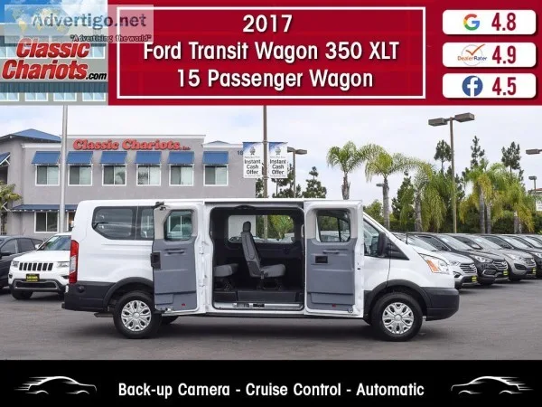 Used 2017 FORD TRANSIT WAGON 350 XLT 15 PASSENGER WAGON for Sale