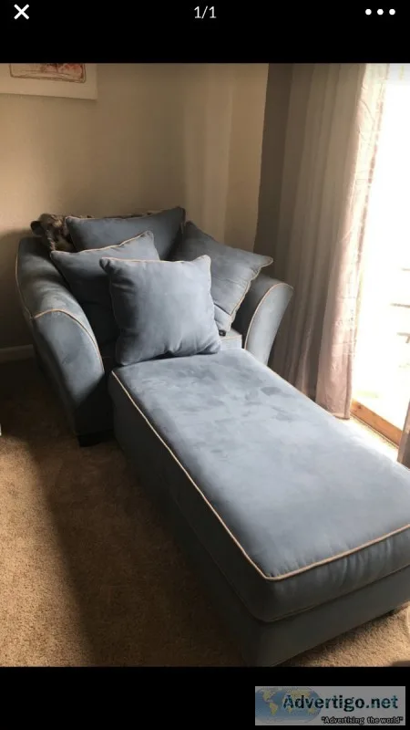 Navy blue accent lounge chair