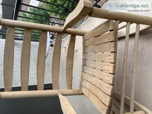 Large wood rockng chair