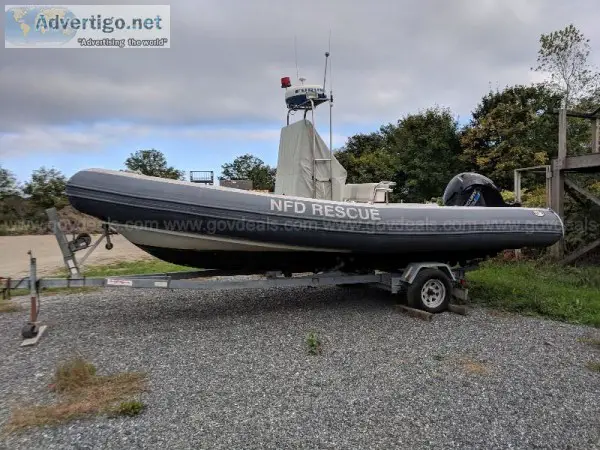22  Rigid Hull Inflatable Boat with Trailer and Engine