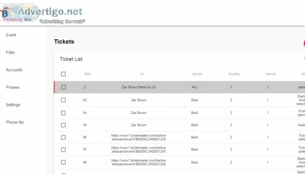 Create Ticket Master Bot  Python