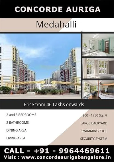 Concorde Auriga  23 BHK Residential Apartments at Old Madras Roa