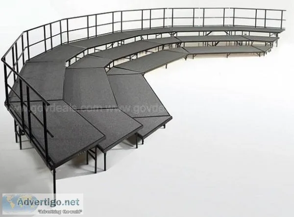 Portable 3 Level Stage Set with Carpet (ID 10287)(Off-Site)(19 -