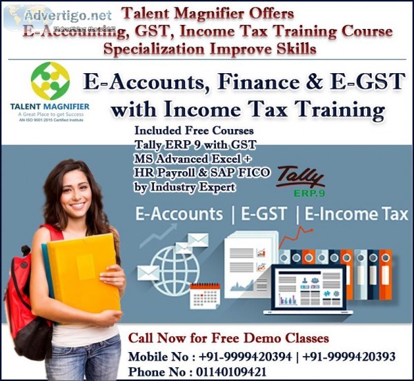 Talent Magnifier Offer GST and income tax Training course by cha