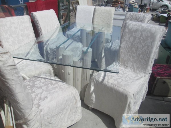 SOUTHWESTERN DINING TABLE AND CHAIR WITH COVERS
