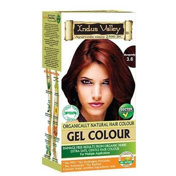 Buy Indus Valley Burgundy Hair Color 20 gm 200ml Online