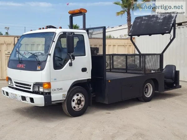 2000 ISUZUGMC W3500 TRAFFIC CONEDELINEATOR SETTING TRUCK 7YJ8