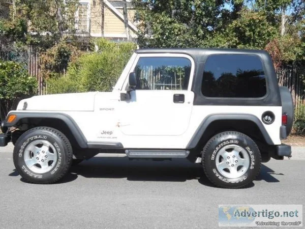 2003 Jeep Wrangler Sport White 60200 Miles