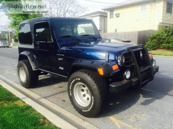 2002 Jeep Wrangler Blue 58000 Miles