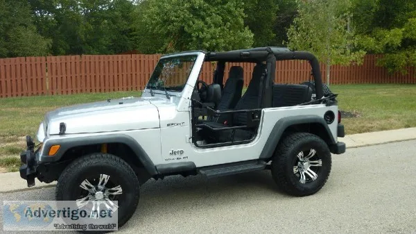 2003 Jeep Wrangler Silver 60000 Miles