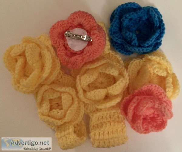 Crocheted Baby flower headband