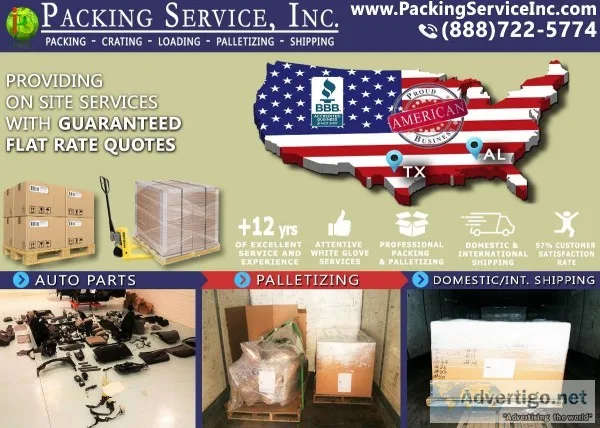 Packing Service Inc Austin TX - Pack and Palletize  Wooden Crate