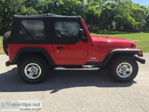 2003 Jeep Wrangler Red 30500 Miles