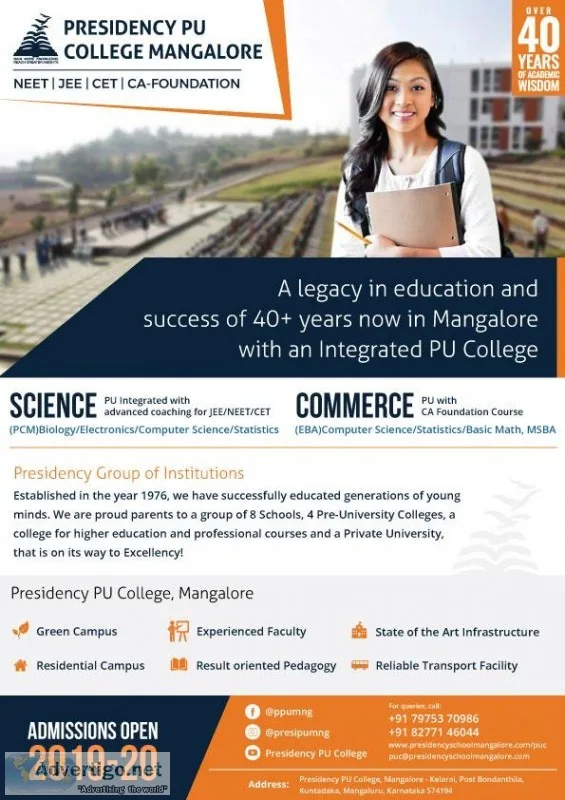 ADMISSIONS OPEN
