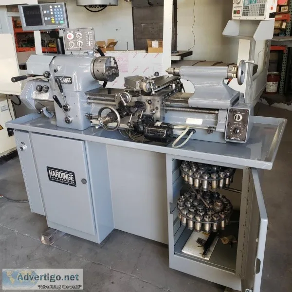 HARDINGE HLV-H-EM Super Precision EnglishMetric Toolroom Lathe. 