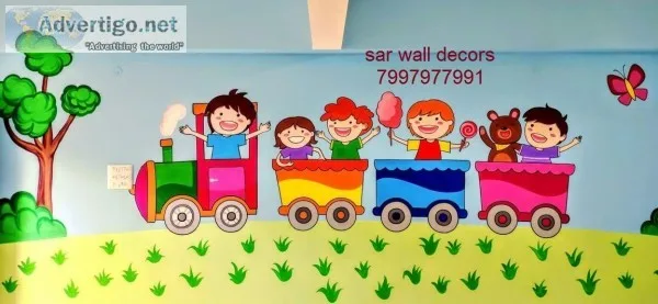 3D cartoon Animation wall painting in Hyderabad