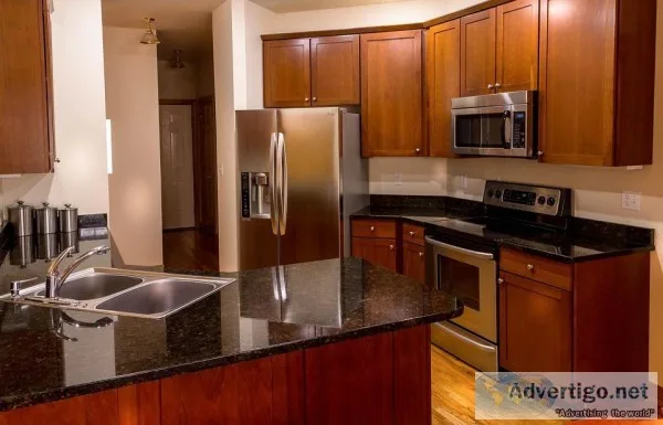 Contrasting Cherry Kitchen Cabinets from GEC Cabinet Depot
