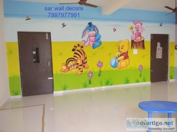 kids school 3D wall Design in Hyderabad
