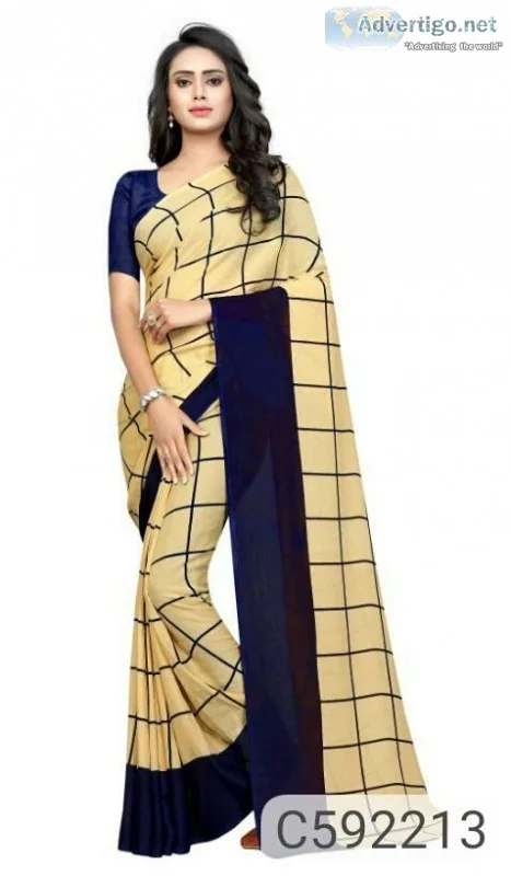 Elegant Faux Georgette Printed Sarees