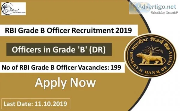 RBI Grade B Officer Recruitment 2019 -20 (199) Officers in Grade