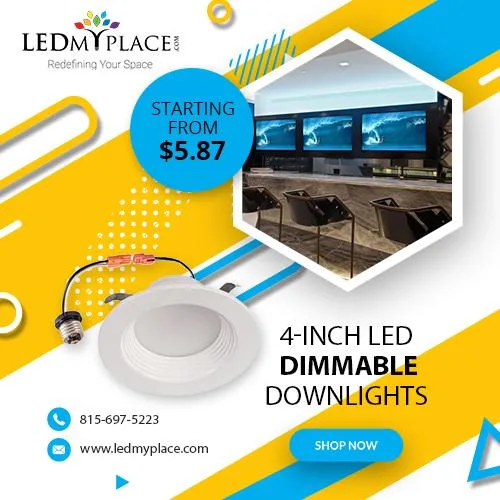 Install 4 inch Dimmable LED Downlights and Say Hello to Savings