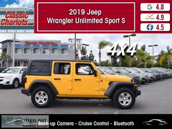 Used 2019 JEEP WRANGLER UNLIMITED SPORT S for Sale in San Diego 
