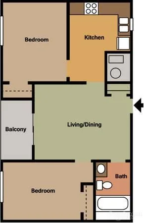 Fly on over to Omni 2 bed1 bath apt available 7.12