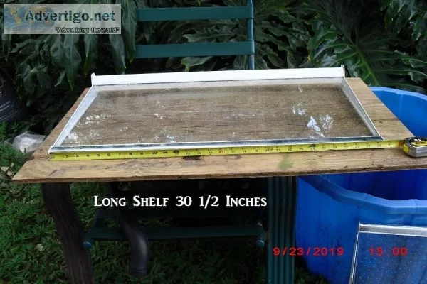 2 Glass Refrigerator Shelves