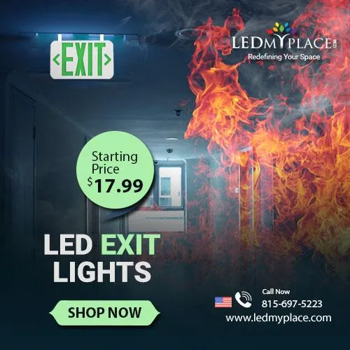 Best LED exit signemergency lights For Office Space From LEDMypl