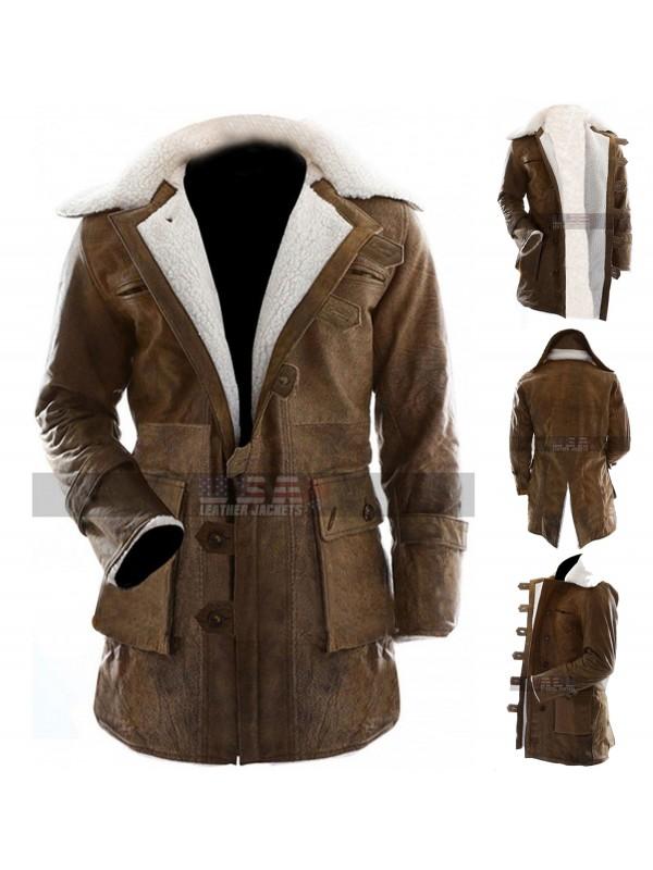 Batman Dark Knight Rises Bane Fur Leather Coat