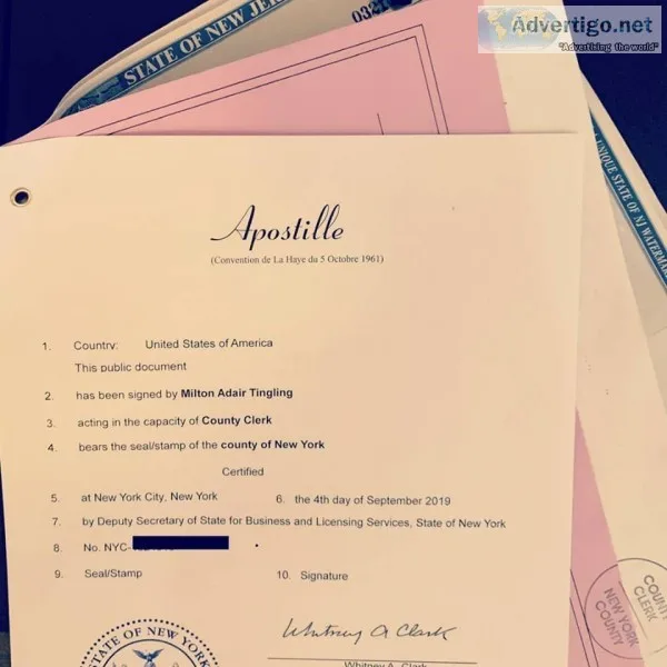 N.J. LEGAL DOCUMENT RUSH APOSTILLE SERVICES IN MANHATTAN