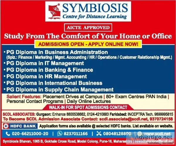 Round 1 admissions open for Distance Learning Programs from SCDL