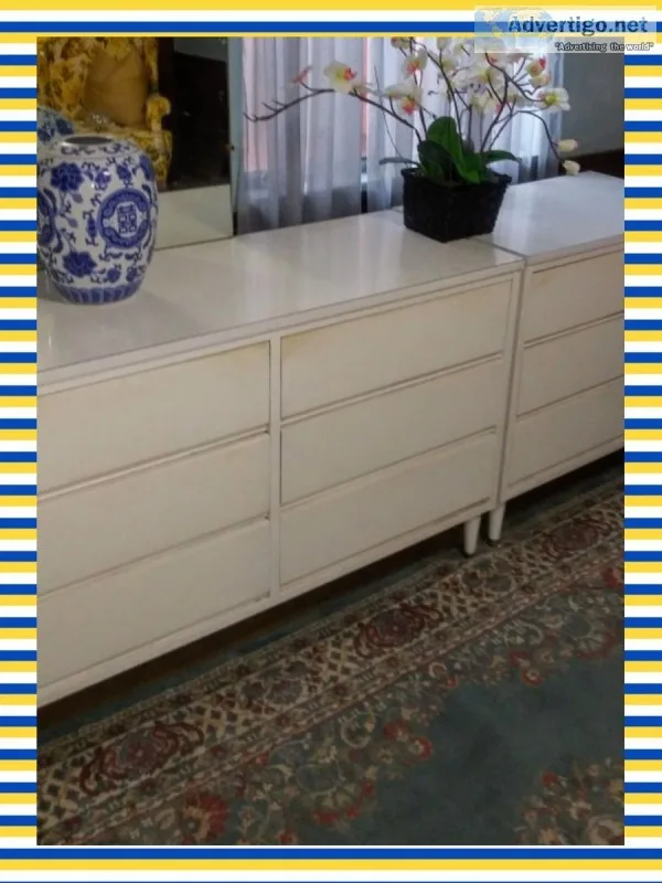 High quality vintage formica top wood dressers