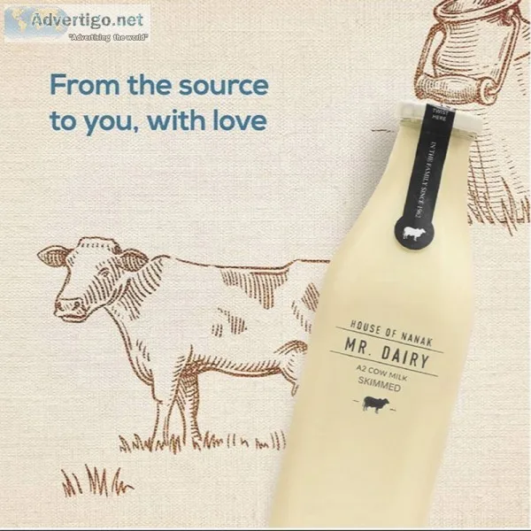 Mr.dairy is providing pure A2 milk and full organic cow milk in 