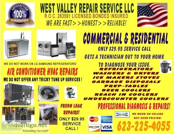 Microwave Ice maker Stove Dishwasher repair service 6 days a wee