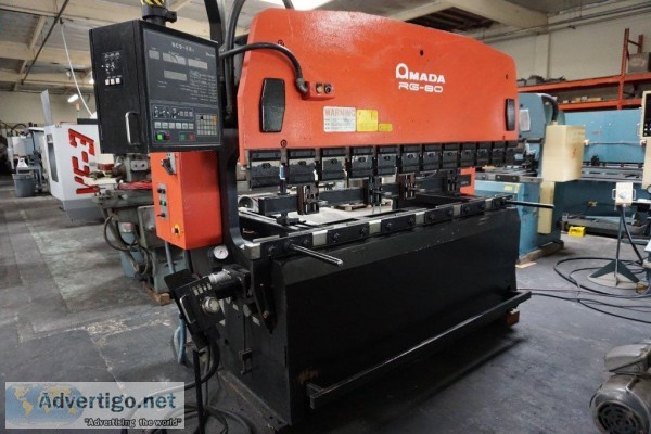 AMADA RG-80 Up-Acting CNC Hydraulic 80-Ton x 8  Press Brake. NC9