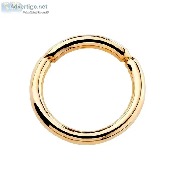14K Gold Segment Ring 16G Cartilage Helix Daith Conch Tragus Ear