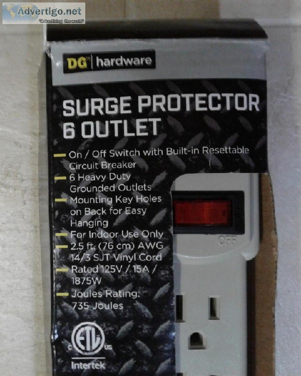 6 OUTLET SURGE PROTECTOR STRIP_NEW