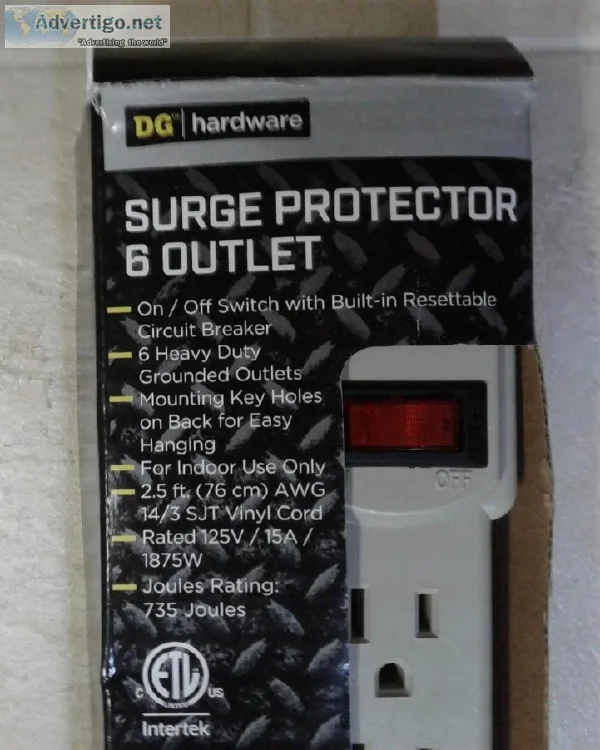 6 OUTLET SURGE PROTECTOR STRIP_NEW