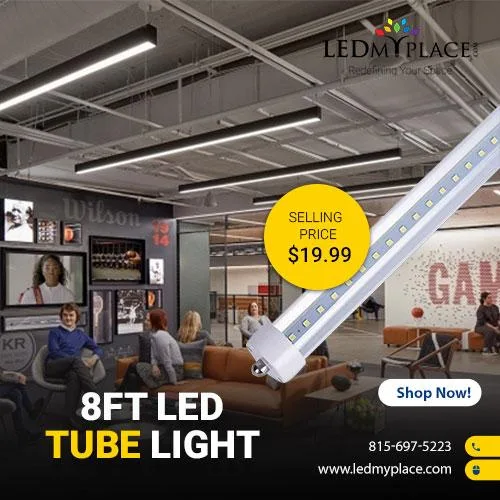 Now Replace Your Old Lights With New 8ft LED Tube From LEDMyplac