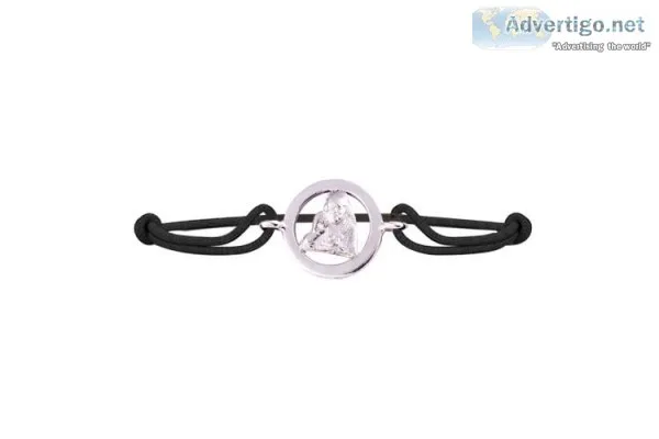 Sai Baba Bracelet In Silver With Diamond