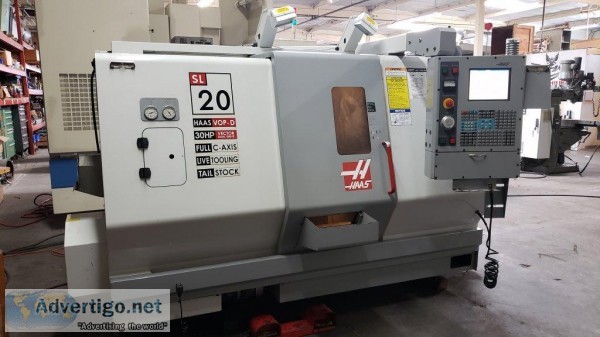 HAAS SL-20T CNC Turning Center Lathe w Live Tooling.  2005. Load