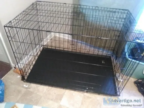 Large 2 door metal dog crate